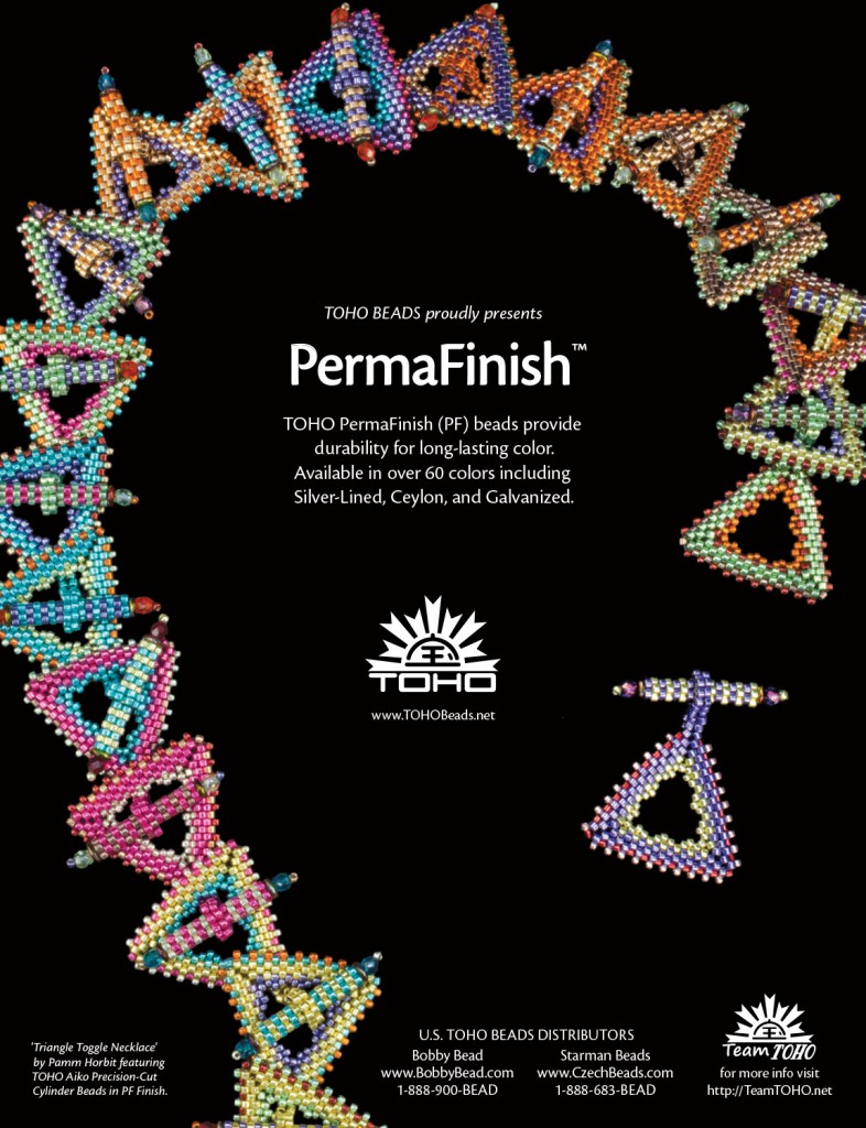 TOHO Beads PermaFinish Colors—Toggle Necklace by Pamm Horbit